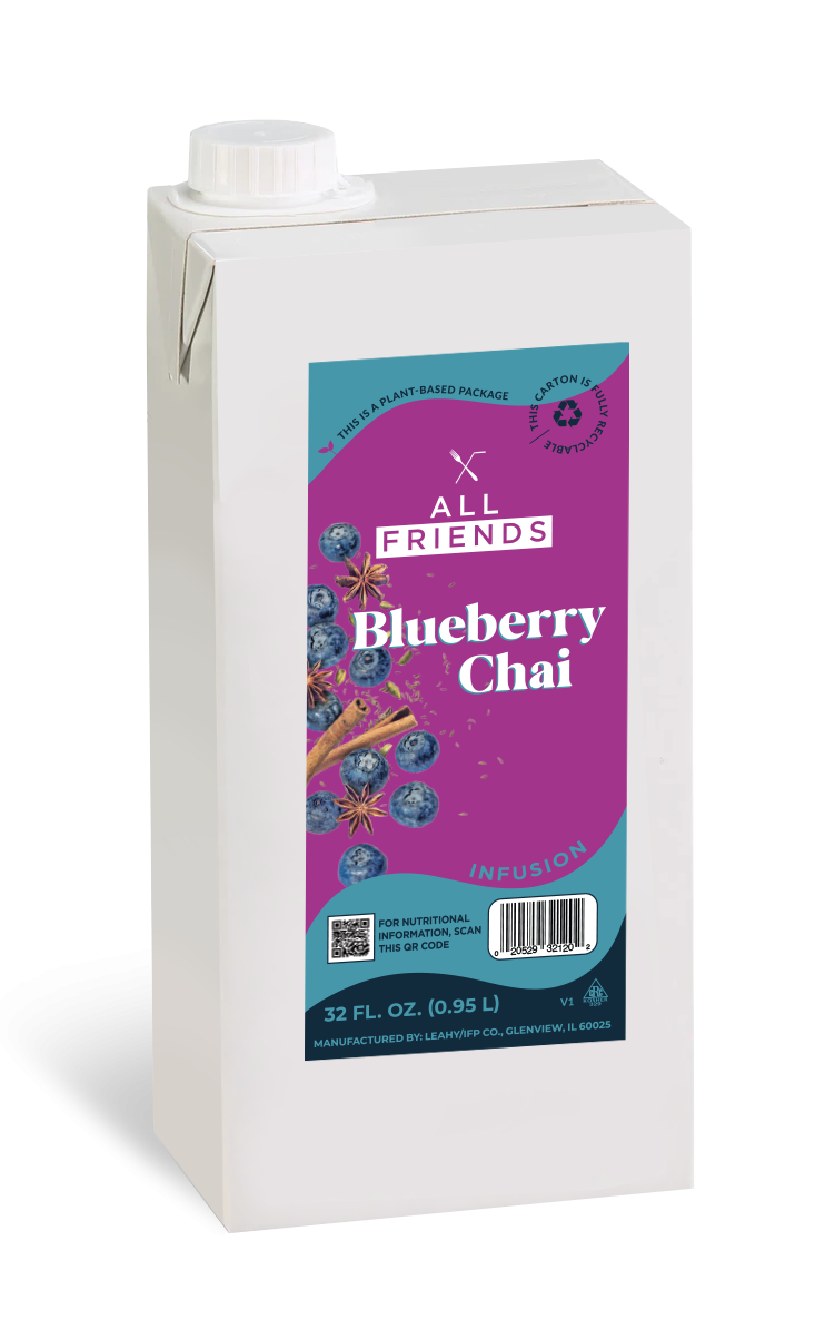 All Friends 12-32 OZ BLUEBERRY CHAI (Case of 12 Cartons)
